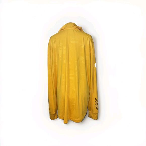 Men's Fanatics Gold Nashville Predators Authentic Pro Rink Pullover Hoodie - Picture 4 of 10